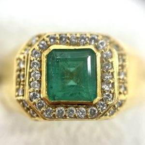 K18 エメラルド1.68ct付き リング