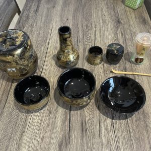 九谷焼 お茶道具揃 玉竜作