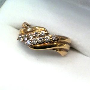 K18メレダイヤ付リング