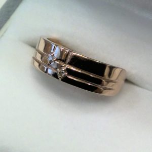 K18メレダイヤ付リング