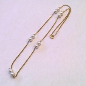 K18 パール付きネックレス