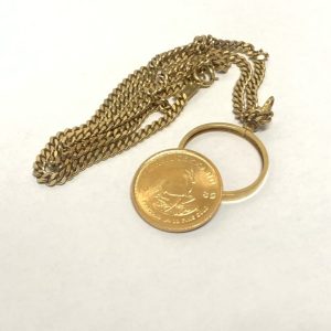 K18 ネックレス クルーガーランド金貨付き