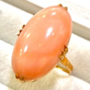 K18(18金) 珊瑚 リング