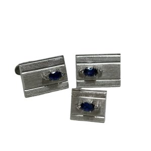 Pt900サファイア　カフス