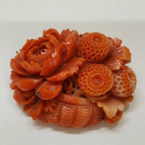 珊瑚 サンゴ ブローチ