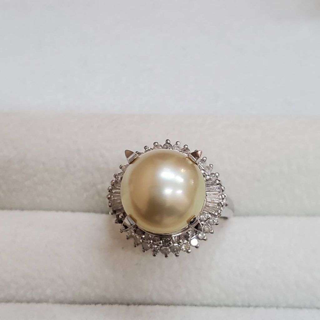 真珠 ダイヤモンド プラチナ 指輪 ジュエリー 宝石
