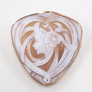 カメオ ブローチ K18 18金｜前橋市江田町