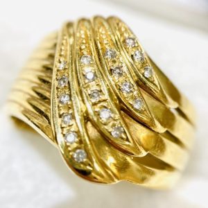 K18 メレダイヤリング 0.12ct