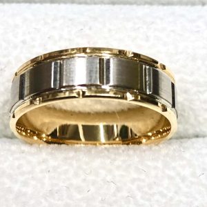 K18/Pt850　ハーフ　リング　18金　750