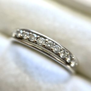 K18WG メレダイヤリング 0.25ct
