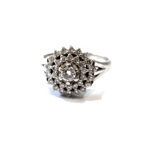Pt900 メレダイヤ0.46ct&0.14ct リング