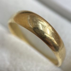 K18 丸甲リング 18金 750