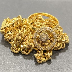 K18 喜平ネックレス&デザインリング