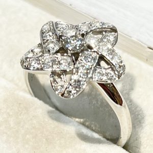 K18WG 0.64ct ダイヤモンド リング