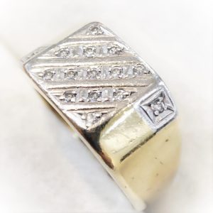 K18 Pt900 ダイヤ リング