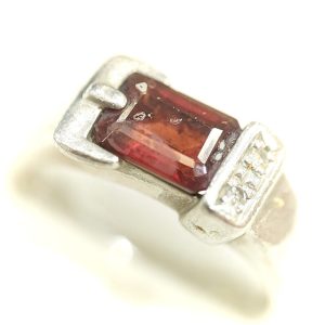 Pt900 ガーネットリング