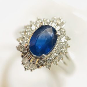 サファイア Pt900 リング プラチナ