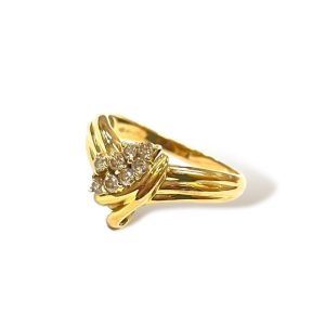 K18 メレダイヤ リング