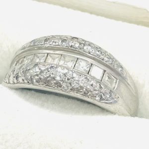 Pt900 メレダイヤリング 0.93ct