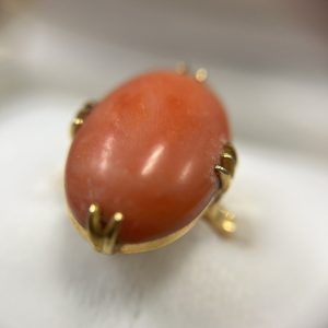 K18/18金 リング サンゴ