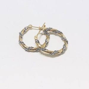 K18/Pt900コンビ　ピアス