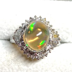 Pt900 ファイアオパール  リング