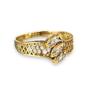 K18 メレダイヤ付きリング