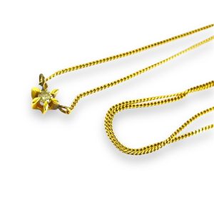 K18 メレダイヤ付きネックレス