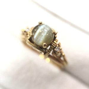 K18 クリソベリルキャッツアイ リング