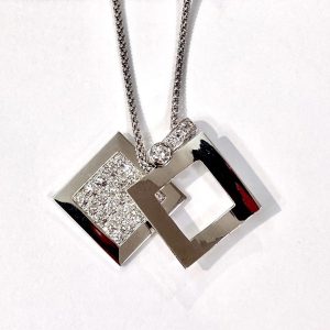 K18WG(18金ホワイトゴールド) メレダイヤ ネックレス