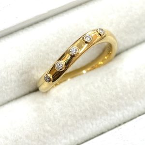 K18 18金 メレダイヤ リング