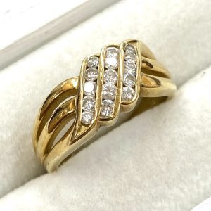 K18 18金 メレダイヤ リング