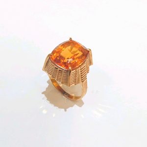 K18 トパーズ デザインリング