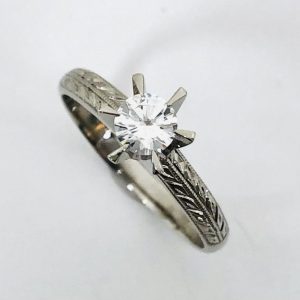 Pt900 ダイヤモンド0.26ct付きリング