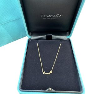 TIFFANY&Co. ミニ Tスマイルペンダント ネックレス 18K ローズゴールド