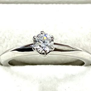 Pt900 0.2ctダイヤモンドリング