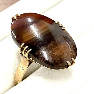 K18 タイガーアイ付リング
