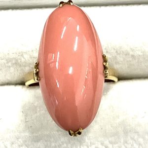 K18 サンゴ付きリング