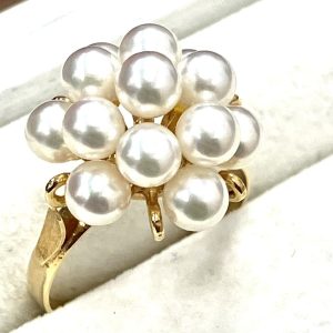 K18 パール付リング