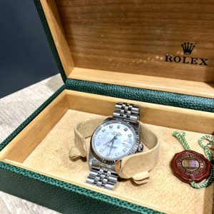 ROLEX ロレックス デイトジャスト 16234 10Pダイヤ シェル文字盤