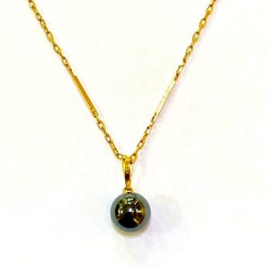 K18(18金) 黒真珠 ネックレス