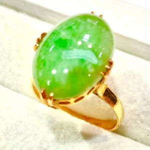 K18(18金) 翡翠 リング