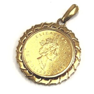 純金コイン&K18枠付きペンダントトップ｜前橋市箱田町