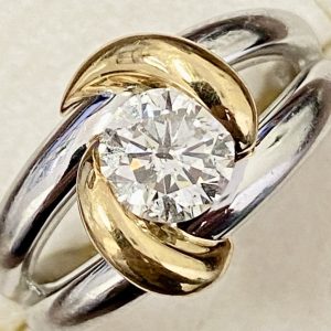 Pt900K18リング ダイヤモンド