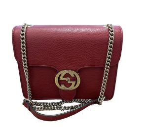 GUCCI グッチ インターロッキング チェーンショルダーバッグ