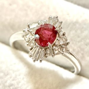 Pt900(プラチナ900) ルビーリング・指輪