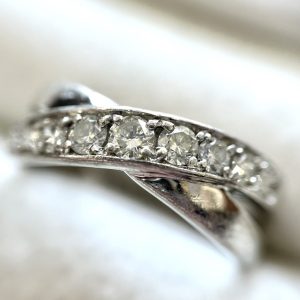 Pt900 メレダイヤリング 0.5ct