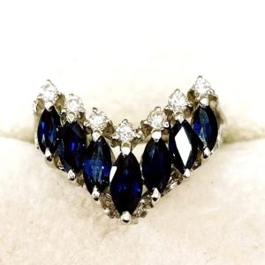 Pt900 サファイア リング