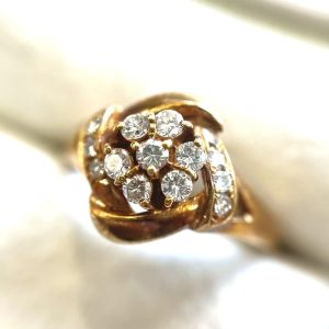 K18 メレダイヤリング 0.27ct