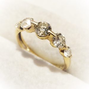 K18 18金 ダイヤリング